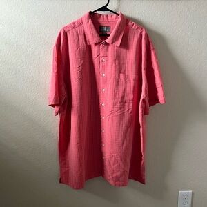 The Foundry Supply Co. Mens Button-Down | 2XLT | Peach | Short Sleeve | Like New